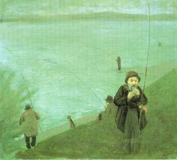 Anglers on the Rhine by August Macke