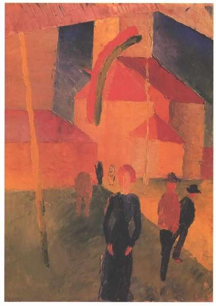 Church with Flags by August Macke