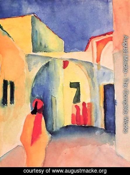 August Macke - View of an Alley
