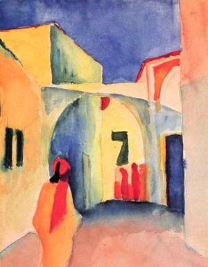 August Macke - View of an Alley
