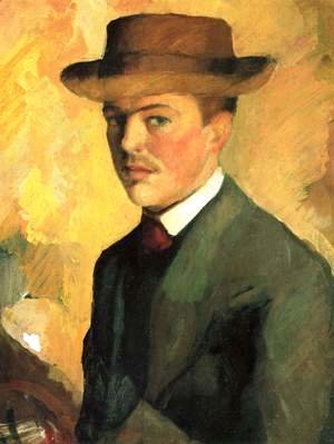 August Macke - Self-Portrait with Hat
