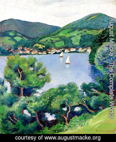 August Macke - View of Tegernsee