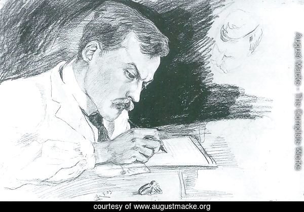 Portrait of Dr. Ludwig Deubner, writing