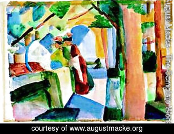 August Macke - At the cemetery
