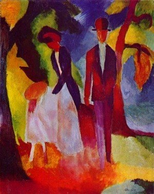 August Macke - Family At The Blue Lake