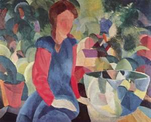 August Macke - Girl With Fish Bell
