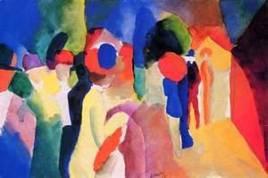 August Macke - Girl With A Yellow Jacket