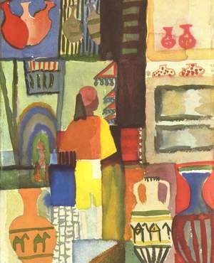 August Macke - Dealer With Pitchers