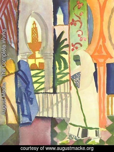 August Macke - In The Temple Hall