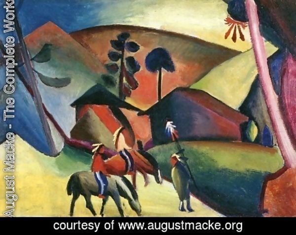 August Macke - Indians On Horseback