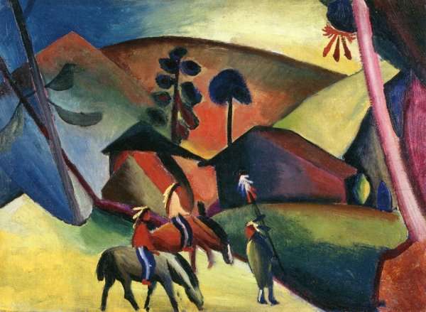 Indians On Horseback by August Macke