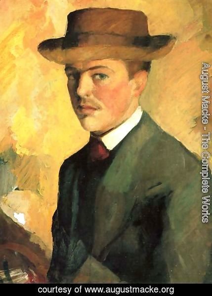 August Macke - Self-Portrait with Hat