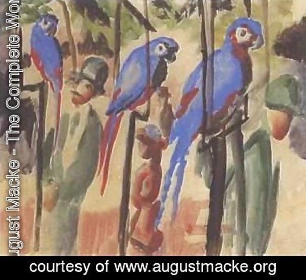 August Macke - Blue Parrots