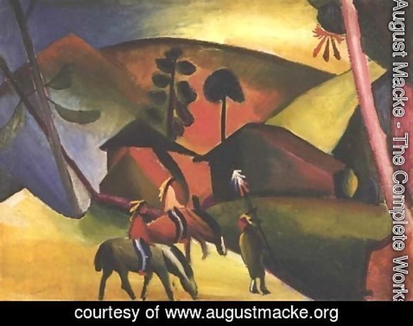 August Macke - Native Aericans on horses