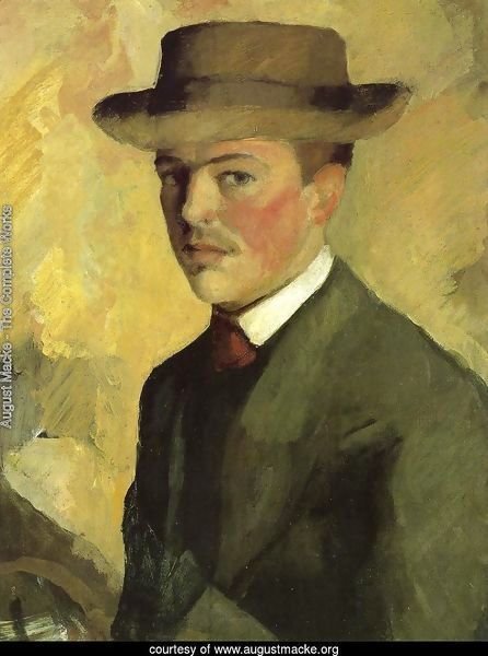 August Macke - The Complete Works - Self Portrait 1909 - augustmacke.org