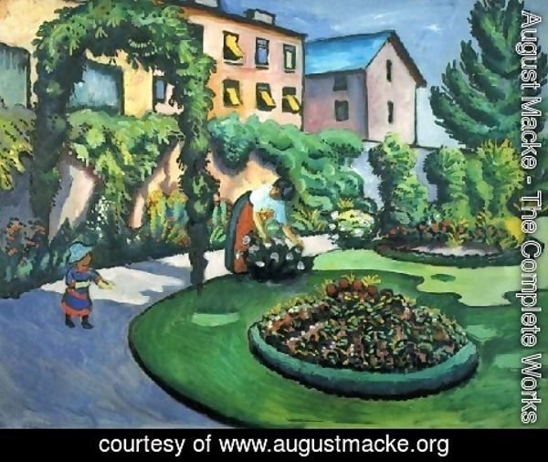 August Macke - A Garden