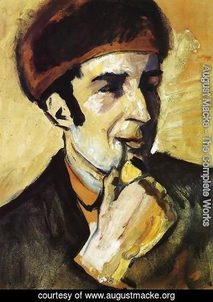 August Macke - Portrait of Franz Marc (Bildnis Franz Marc)  1910