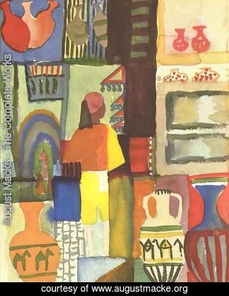 August Macke - Dealer With Pitchers
