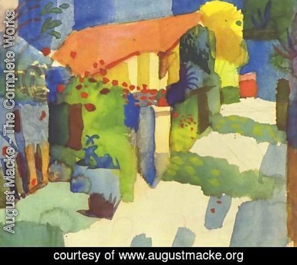 August Macke - House In The Garden