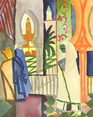 August Macke - In The Temple Hall