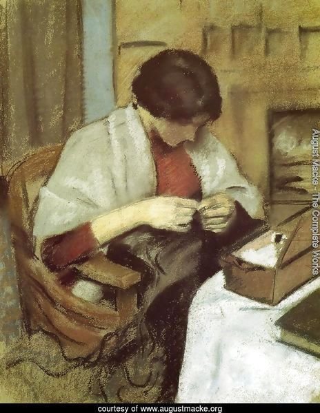 Elisabeth Gerhardt Sewing (Elisabeth Gerhardt Nahend)  1909