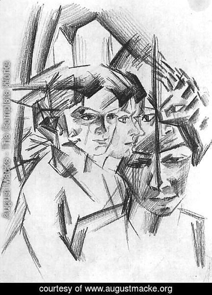 Futurist Heads (Futuristiche Kopfe)  1913